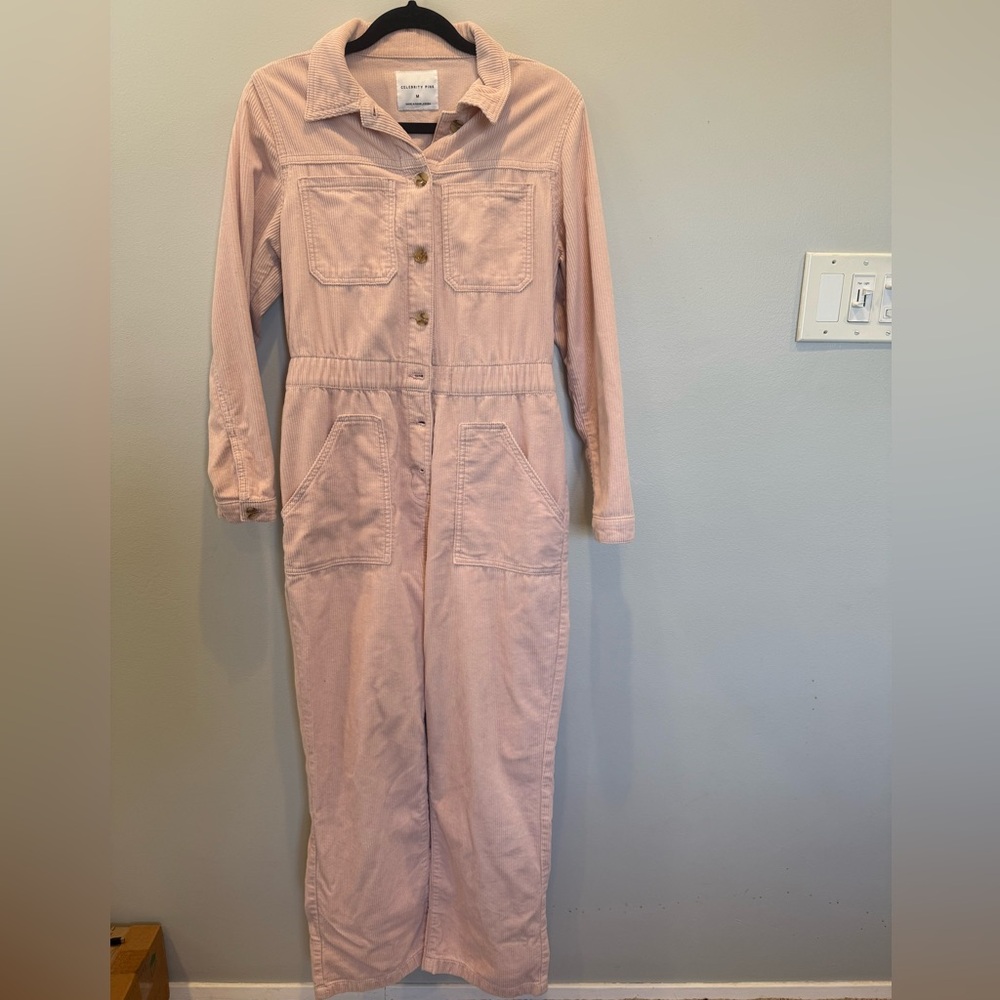 Women's Pink Corduroy Jumpsuit